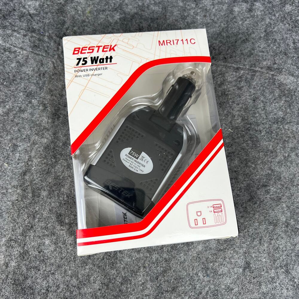 BESTEK 75W Power Inverter‎ DC 12V to 110V AC Car Inverter Power Converter
